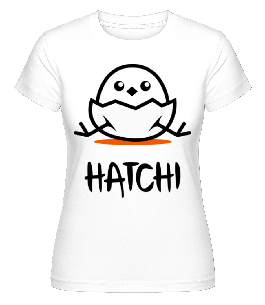 Aperçu: Hatchi - Œuf Cassé -  T-shirt Shirtinator femme - Blanc - Devant