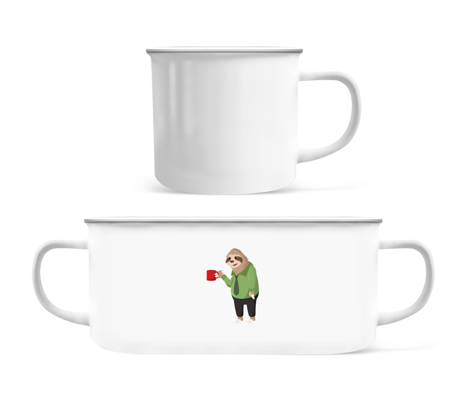 Paresseux Boit Du Café · Tasse Émaillée