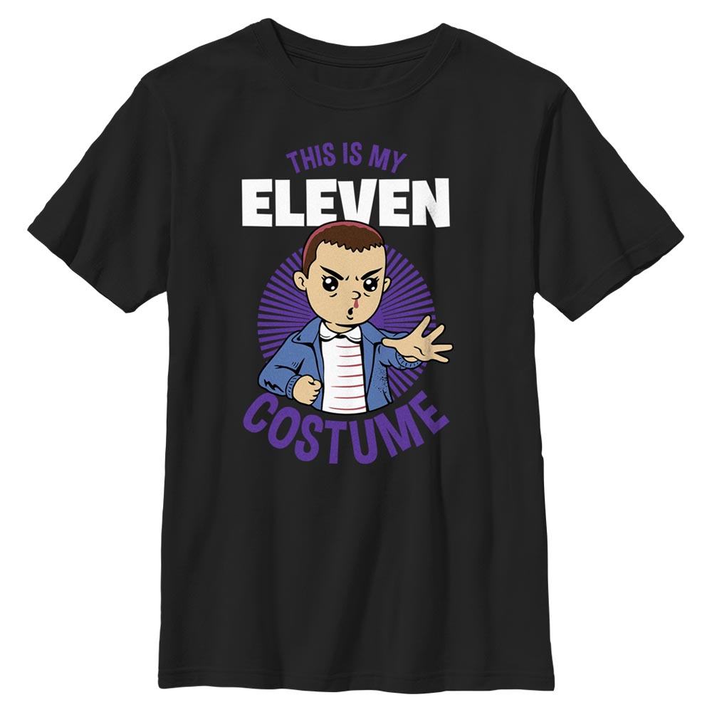 Aperçu: Netflix - Stranger Things - Eleven Costume - Halloween - Enfant T-shirt - Noir - Devant