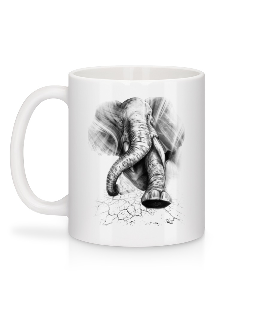 Aggro Elefant - Tasse - Weiß - Hinten