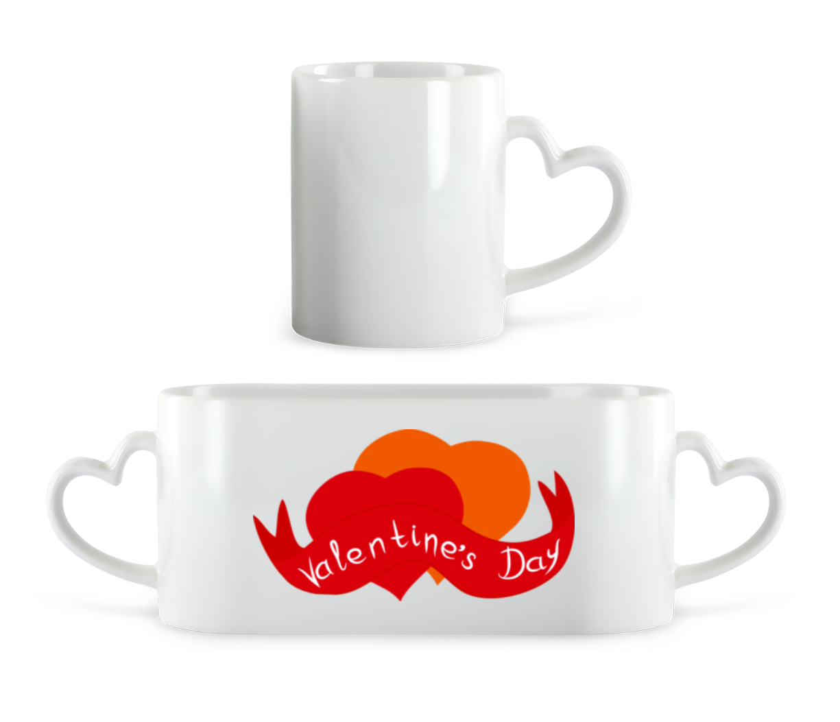 Logo Saint Valentin · Tasse en forme de coeur