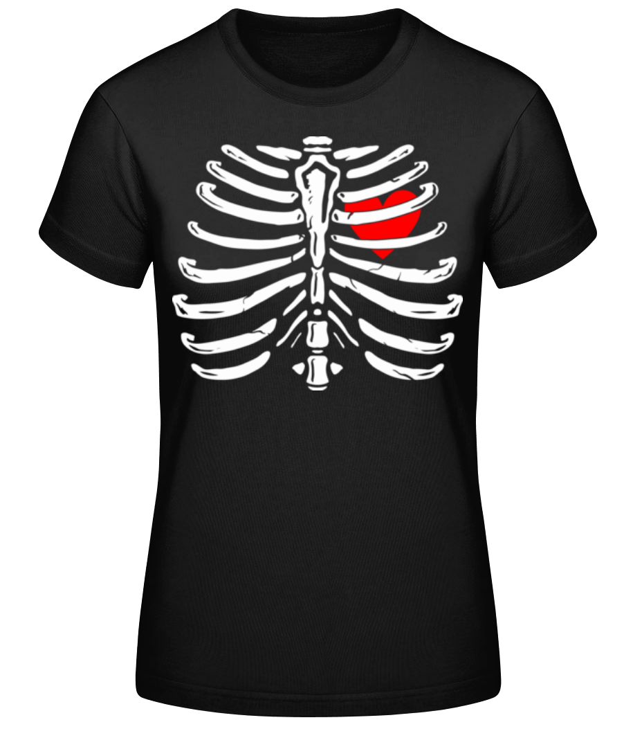 Squelette avec cœur · T-shirt standard Femme