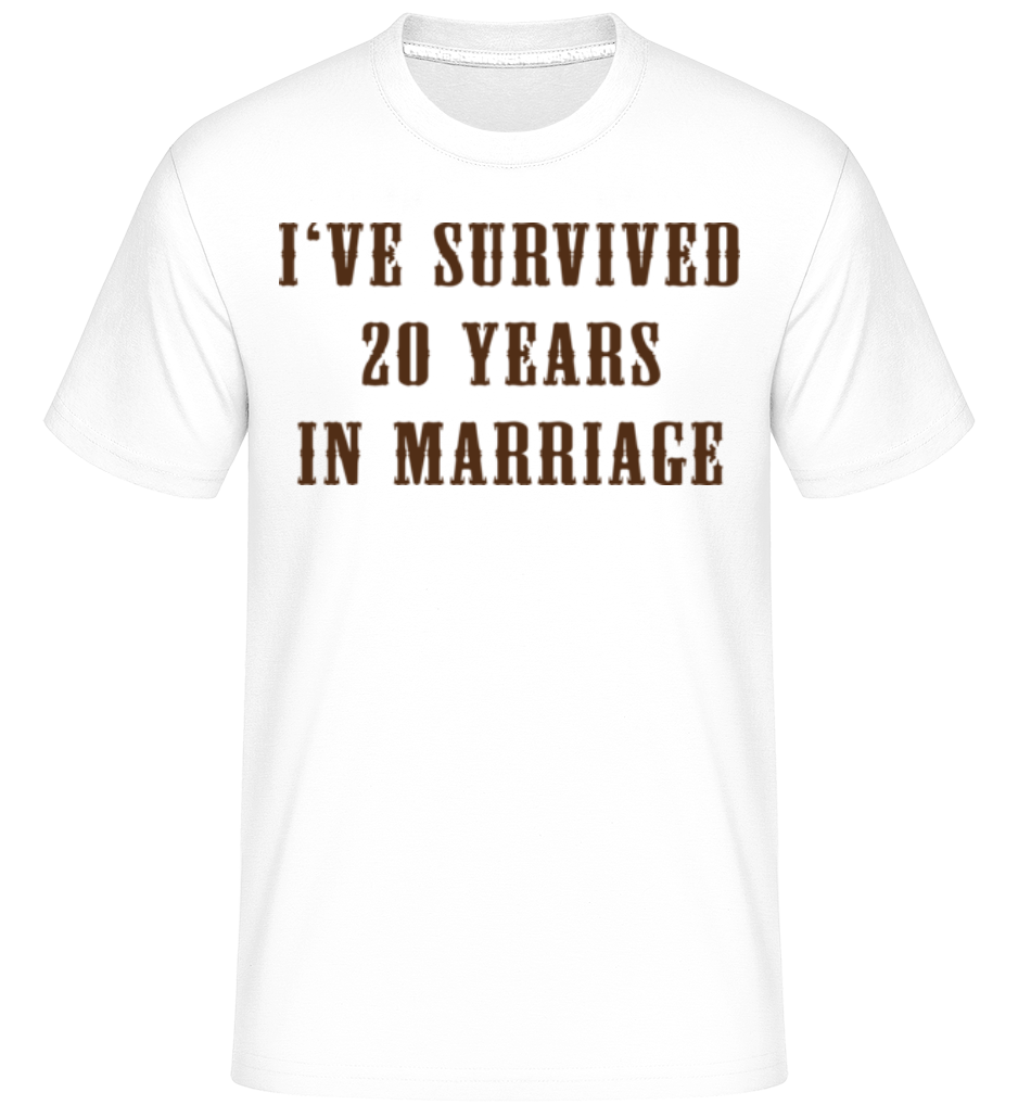 Aperçu: I've Survived 20 Years In Marria -  T-Shirt Shirtinator homme - Blanc - Devant
