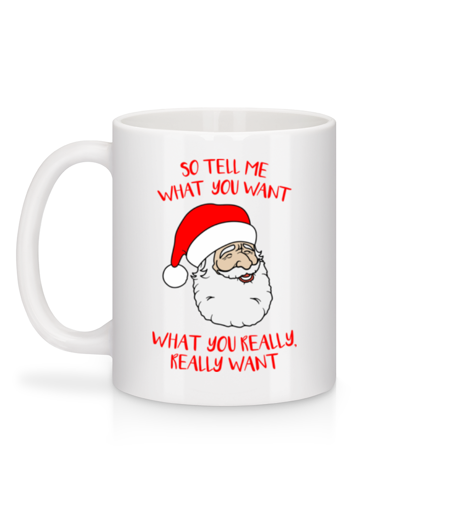 Aperçu: So Tell Me What You Want - Mug en céramique blanc - Blanc - Derrière