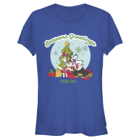 Disney Classics - Mickey Mouse - Goofy Greetings From Dad - Father's Day - Women's T-Shirt - Royal blue - Front