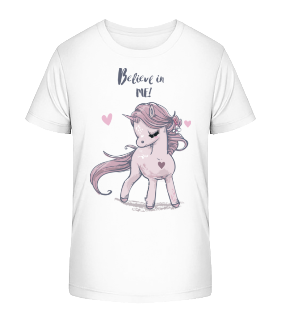 Believe In Me Unicorn - T-shirt bio Enfant Stanley Stella 2.0 - Blanc - Devant