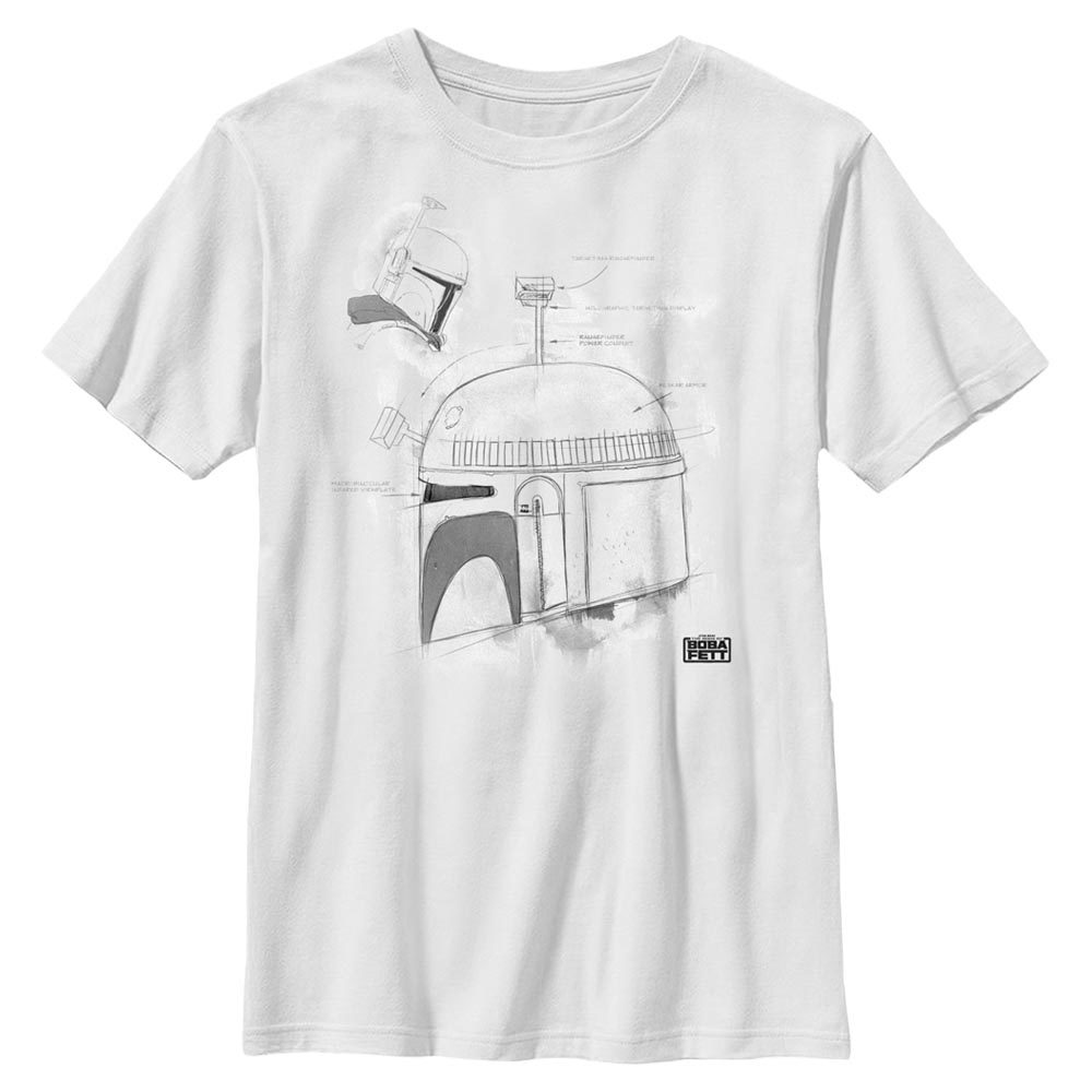 Star Wars - Book of Boba Fett - Boba Fett Boba Helmet Greyscale - Enfant T-shirt