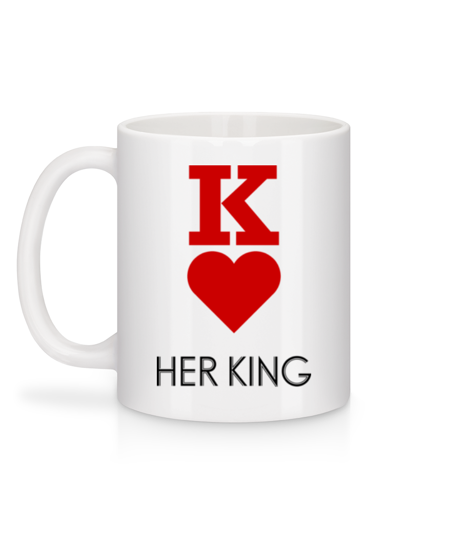 Aperçu: Her King - Mug en céramique blanc - Blanc - Derrière