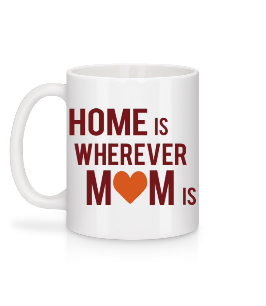 Aperçu: Home Is Wherever Mom Is - Mug en céramique blanc - Blanc - Derrière