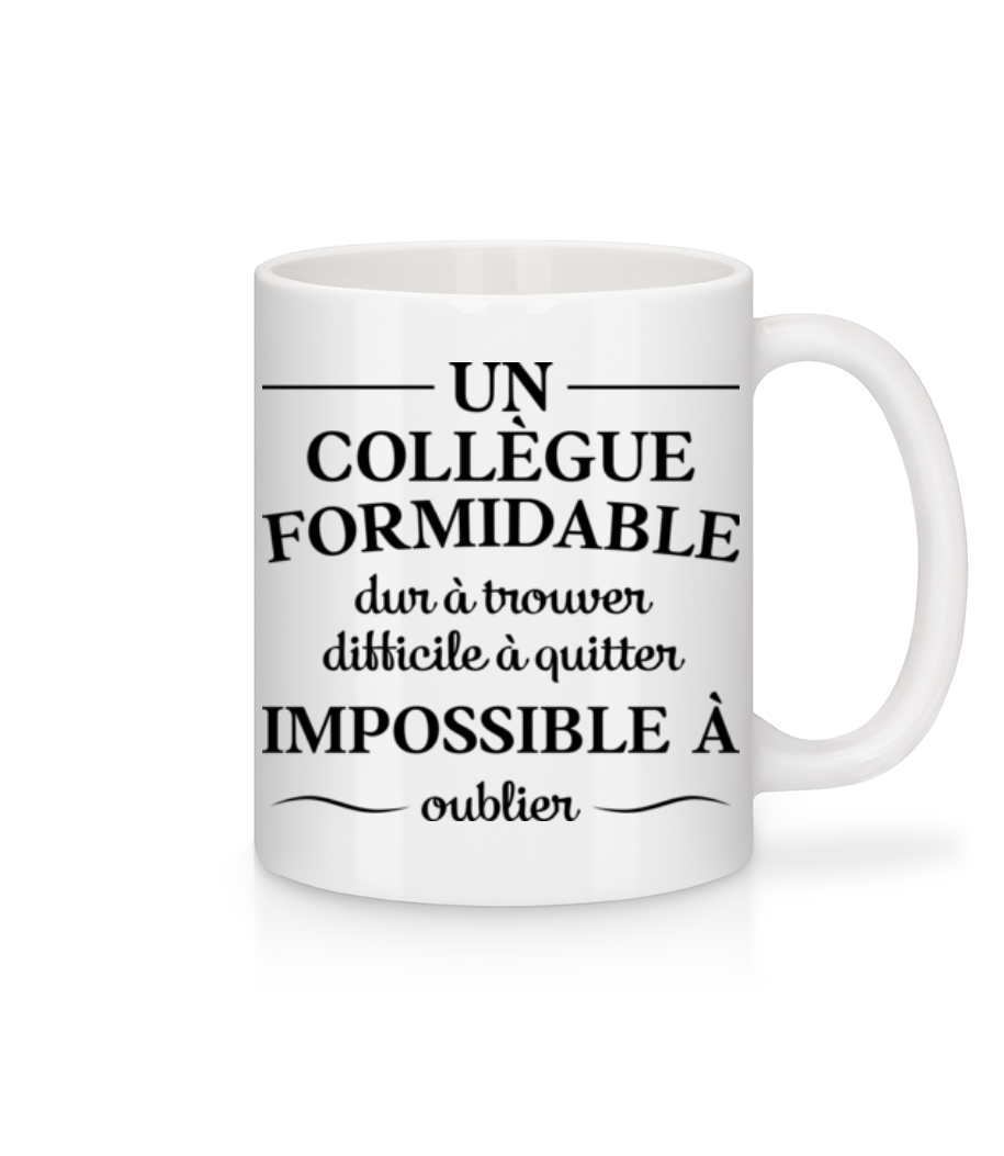 Aperçu: Un Collègue Formidable Dur À Trouver - Mug en céramique blanc - Blanc - Devant