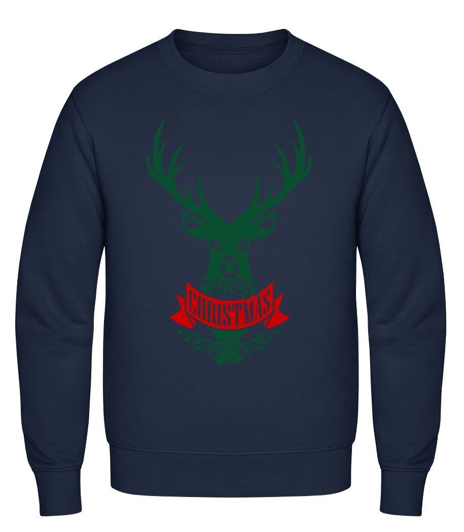 Merry Christmas Deer Label · Sweatshirt Homme