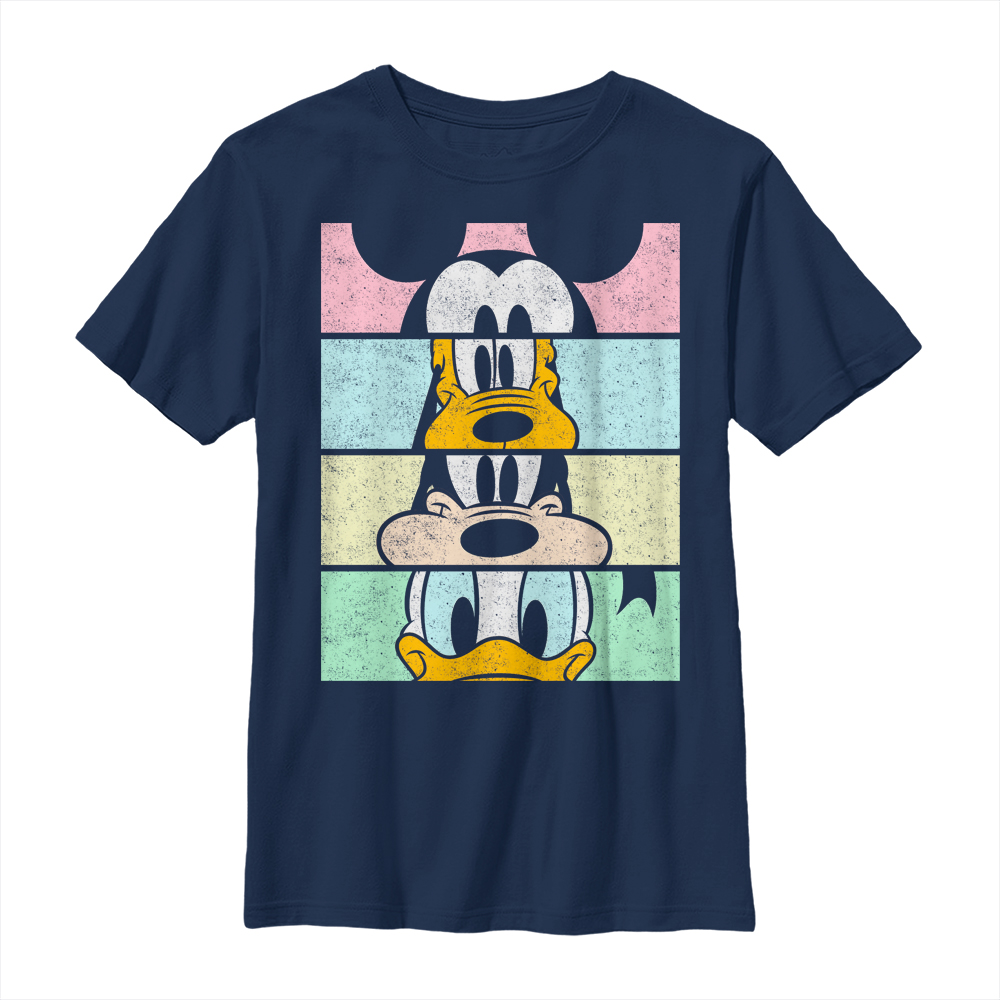 Disney - Mickey Mouse - Photo de groupe Crew Crop - Enfant T-shirt