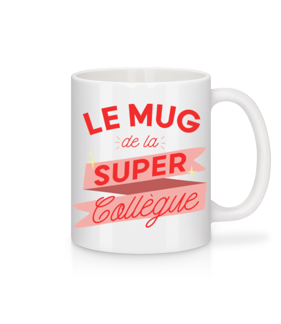 Aperçu: Le Mug De La Super Collègue - Mug en céramique blanc - Blanc - Devant