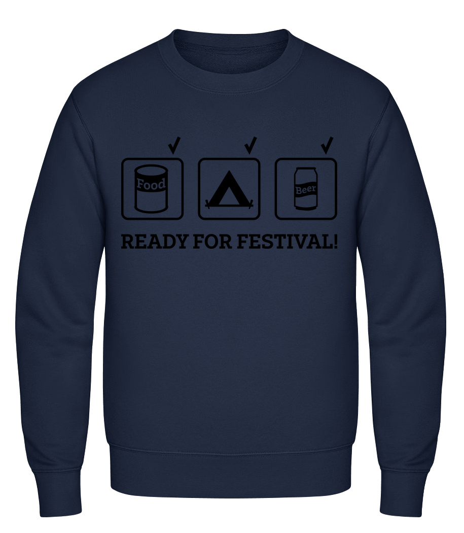 Ready For Festival - Sweat-shirt classique avec manches set-in - Marine - Vorn