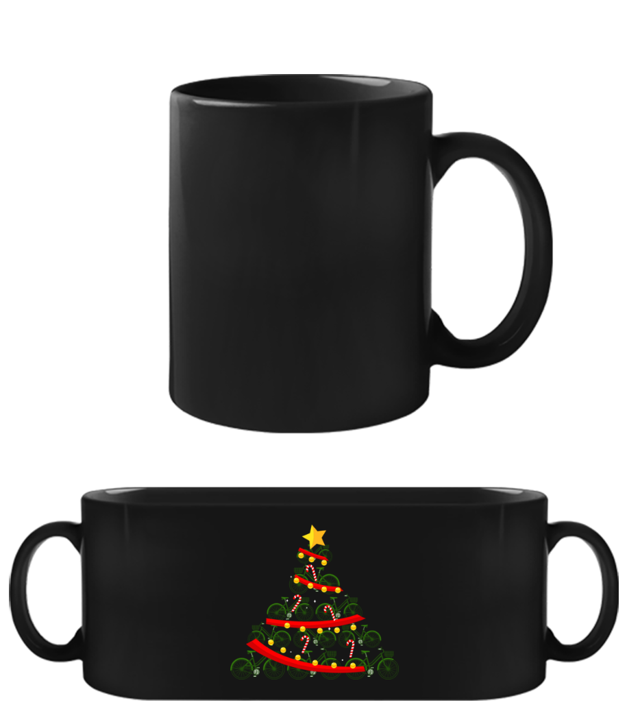Arbre de Noël à vélo · Tasse Noire