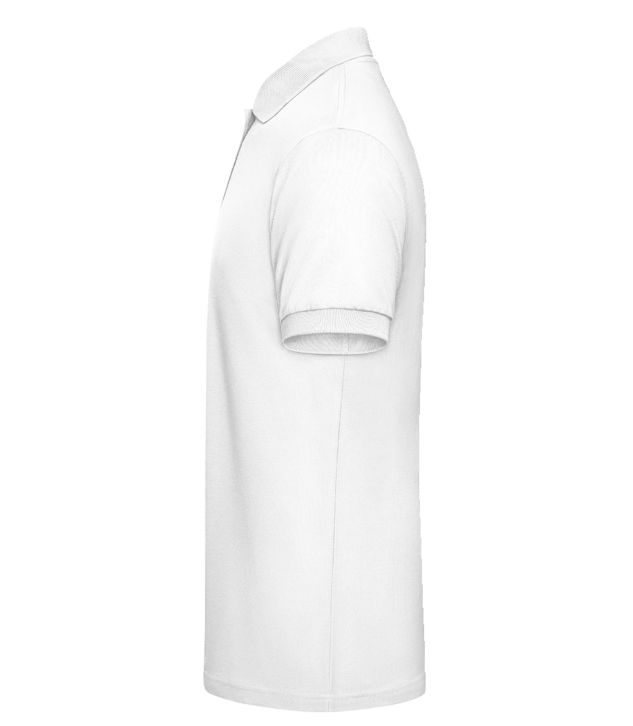 Rythme cardiaque de golf - Polo en piqué fin pour hommes - Blanc - Gauche