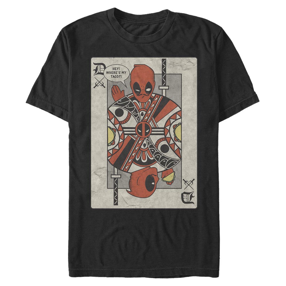 Marvel - Deadpool - Deadpool Playing Card - Homme T-shirt - Noir - Devant