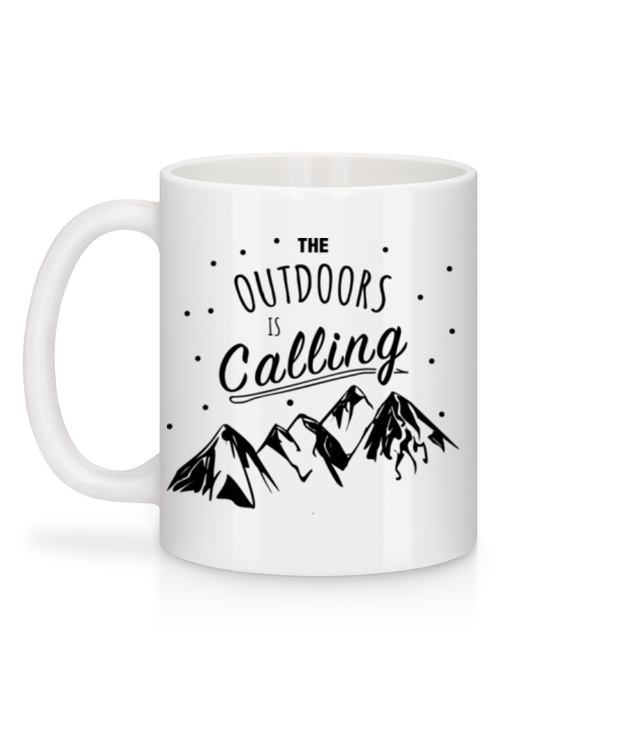 Aperçu: The Outdoors Is Calling - Mug en céramique blanc - Blanc - Derrière