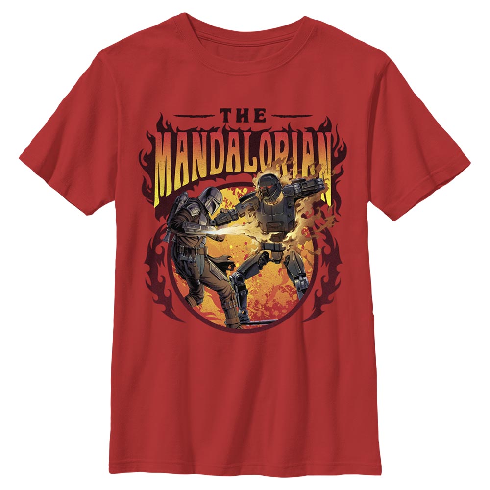 Star Wars - The Mandalorian - Mando & Dark Trooper Flames - Enfant T-shirt