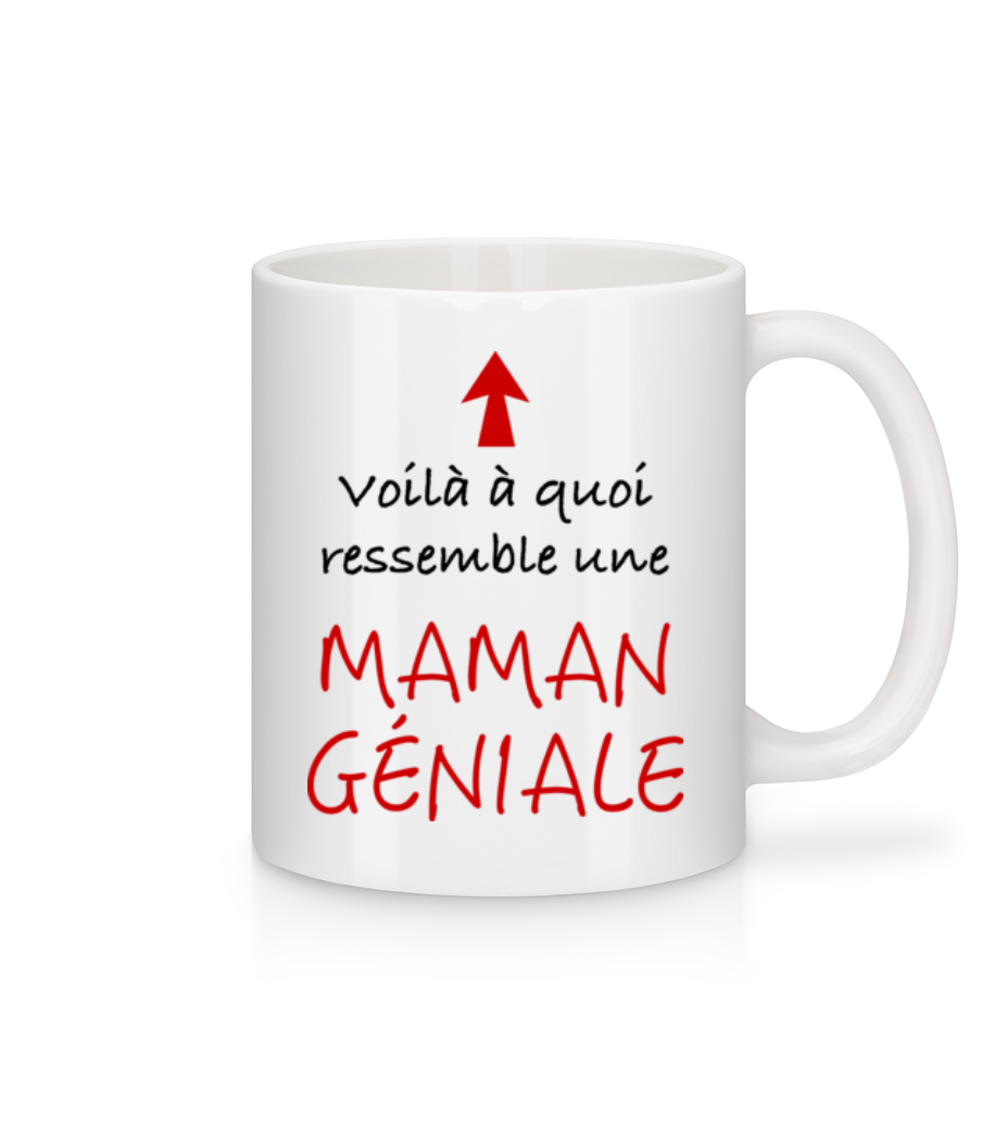 Maman Géniale · Mug en céramique blanc