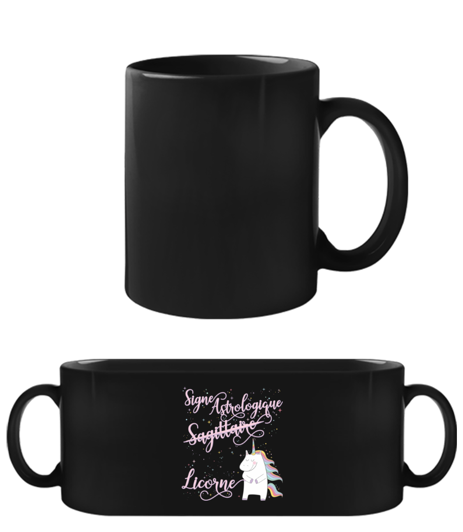 Signe Astrologique Licorne Sagittaire · Tasse Noire