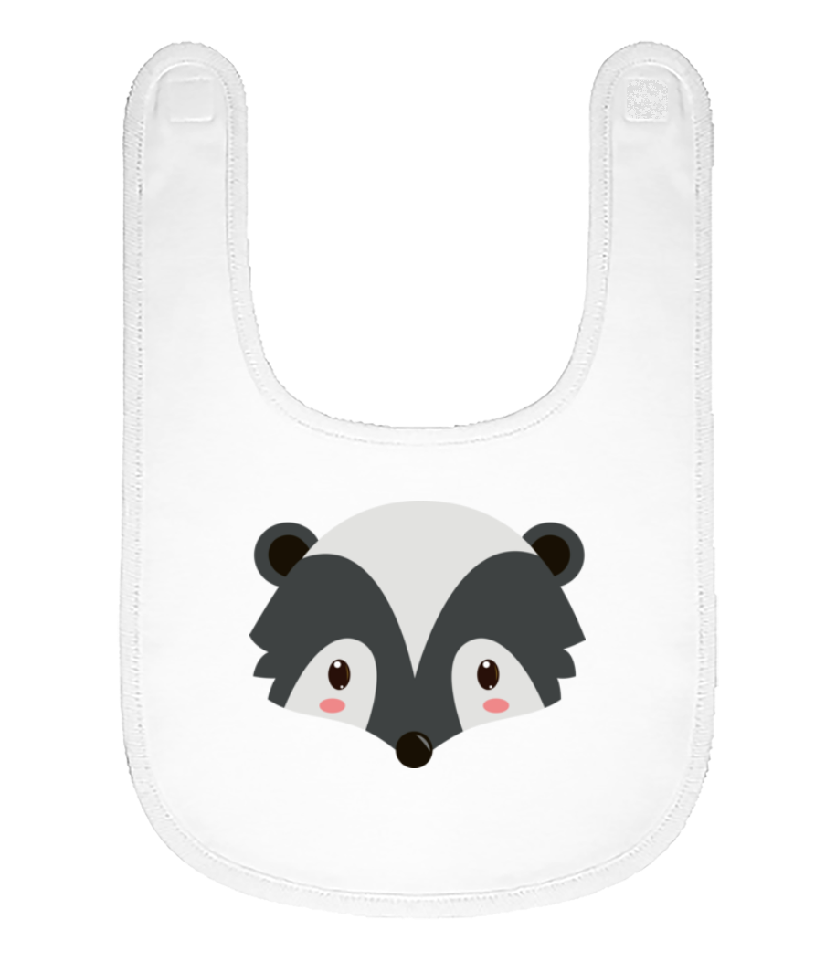 Raton Laveur Comic - Bavoir Bébé bio - Blanc - Devant