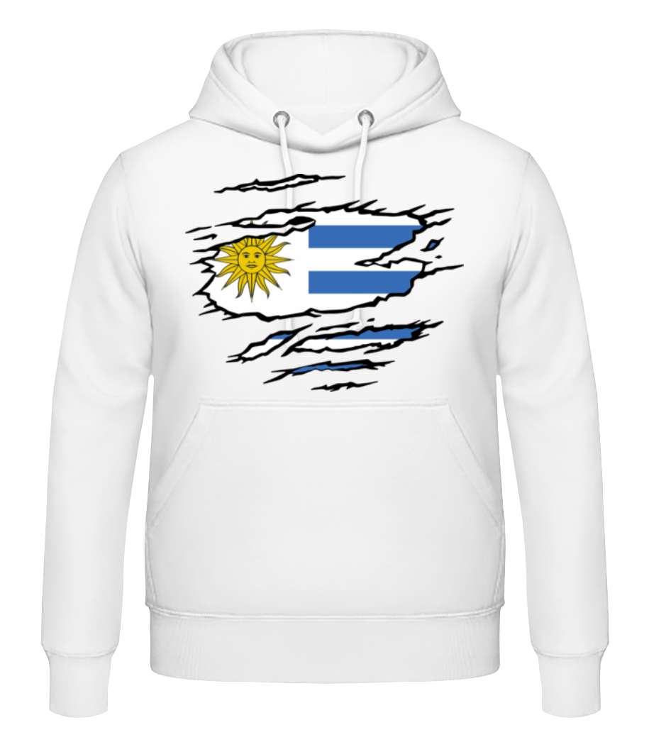 Drapeau déchiré Uruguay · Sweat à capuche Homme