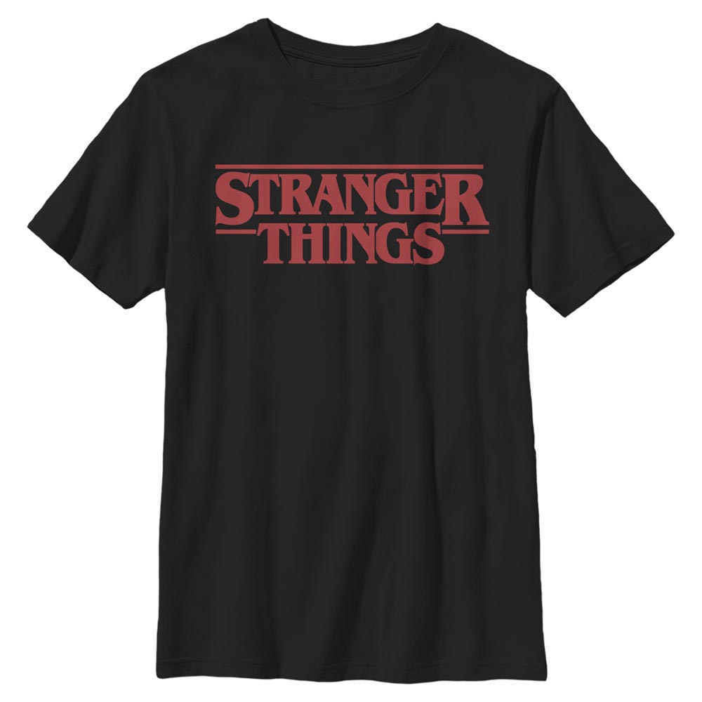 Aperçu: Netflix - Stranger Things - Logo - Enfant T-shirt - Noir - Devant