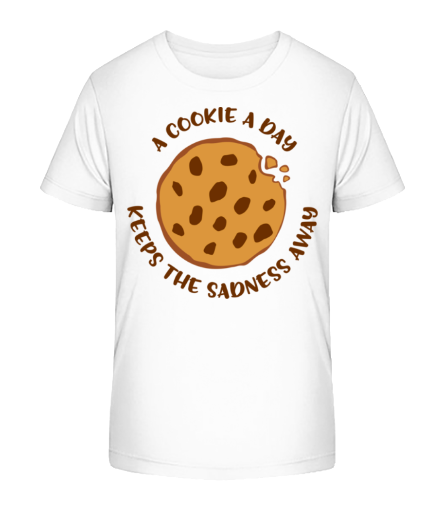 A Cookie A Day - T-shirt bio Enfant Stanley Stella 2.0 - Blanc - Devant