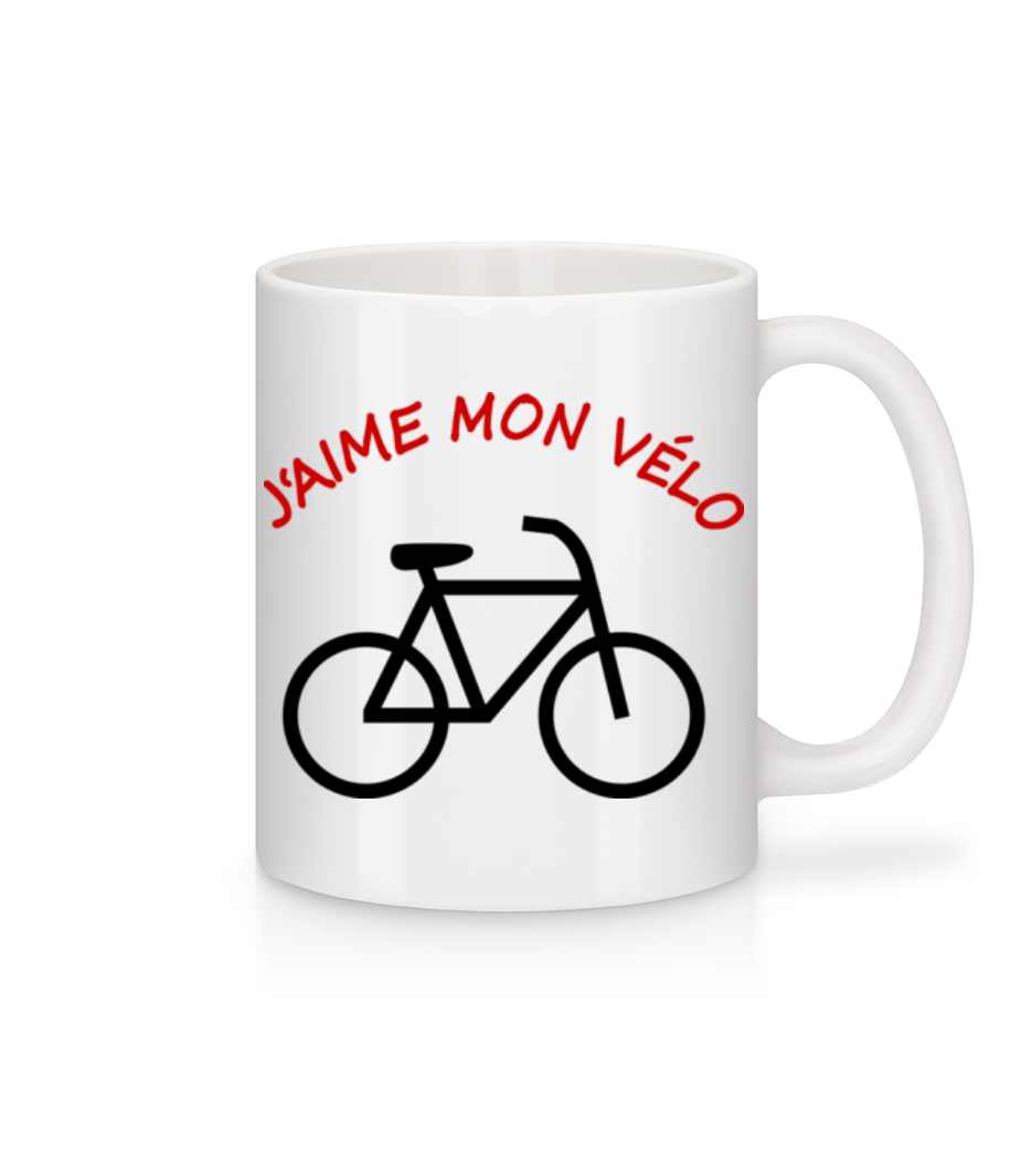 J'Aime Mon Vélo · Mug en céramique blanc