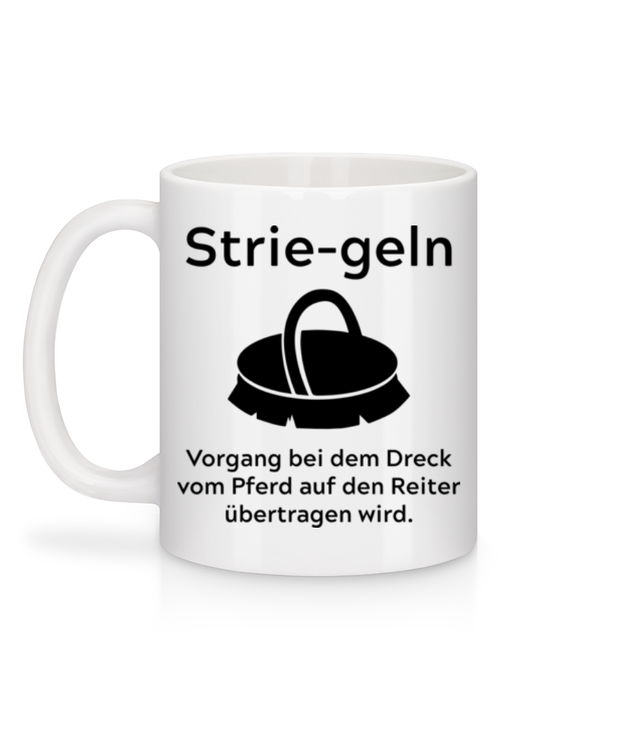 Vorschau: Definition Des Striegelns - Tasse - Weiß - Hinten
