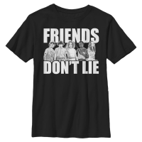 Netflix - Stranger Things - Skupina Cast Friends Don't Lie - Kids T-Shirt - Black - Front Netflix - Stranger Things - Skupina Cast Friends Don't Lie - Kids T-Shirt - Black - Front
