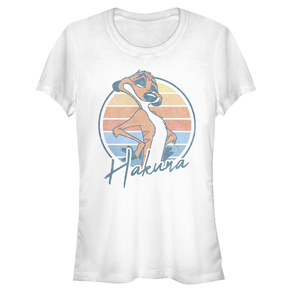 Aperçu: Disney - Le Roi lion - Timon Hakuna - Femme T-shirt - Blanc - Devant