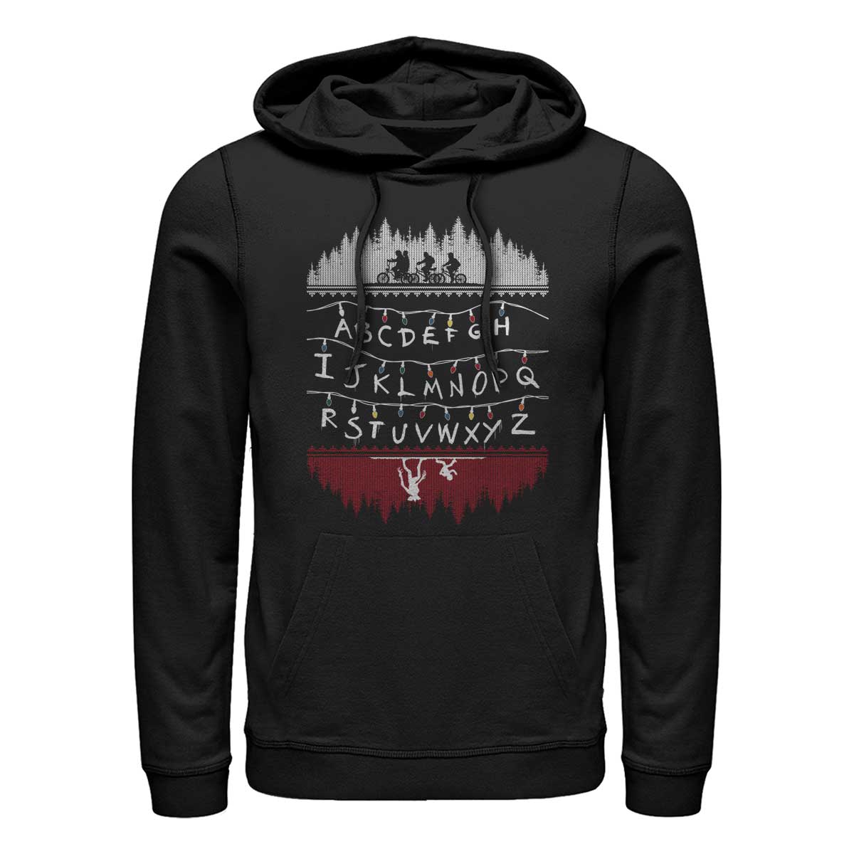 Netflix - Stranger Things - Photo de groupe Alphabet Lights - Unisex Sweat à capuche