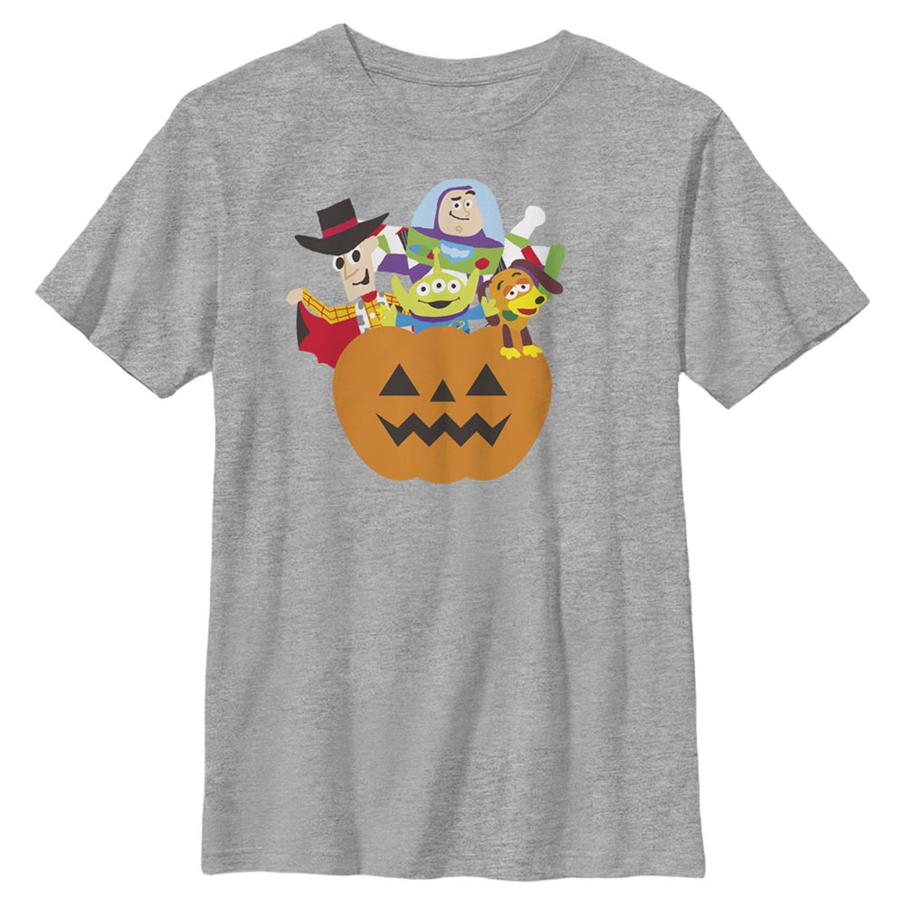 Pixar - Toy Story - Photo de groupe Pumpkin Surprise - Halloween - Enfant T-shirt - Gris chiné - Devant