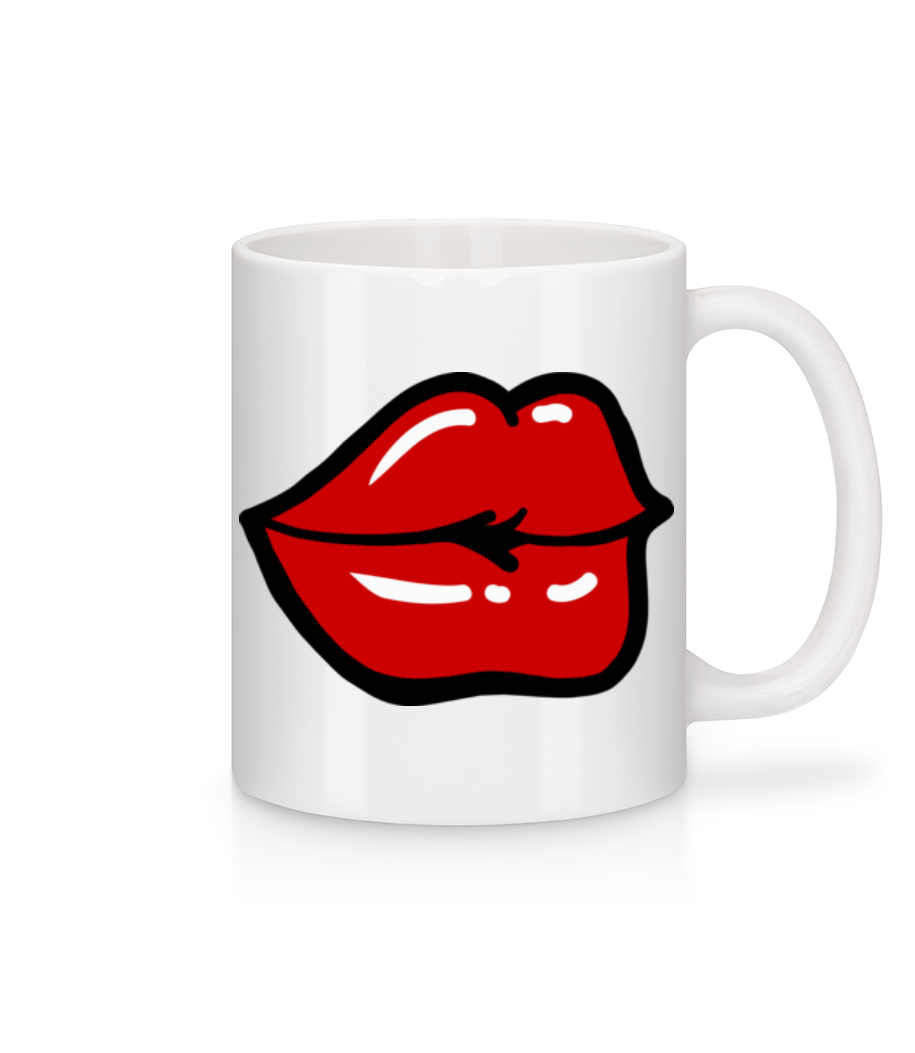 Red Lips · Mug en céramique blanc