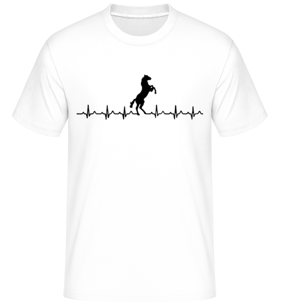 Aperçu: Pulsation Cheval -  T-Shirt Shirtinator homme - Blanc - Devant
