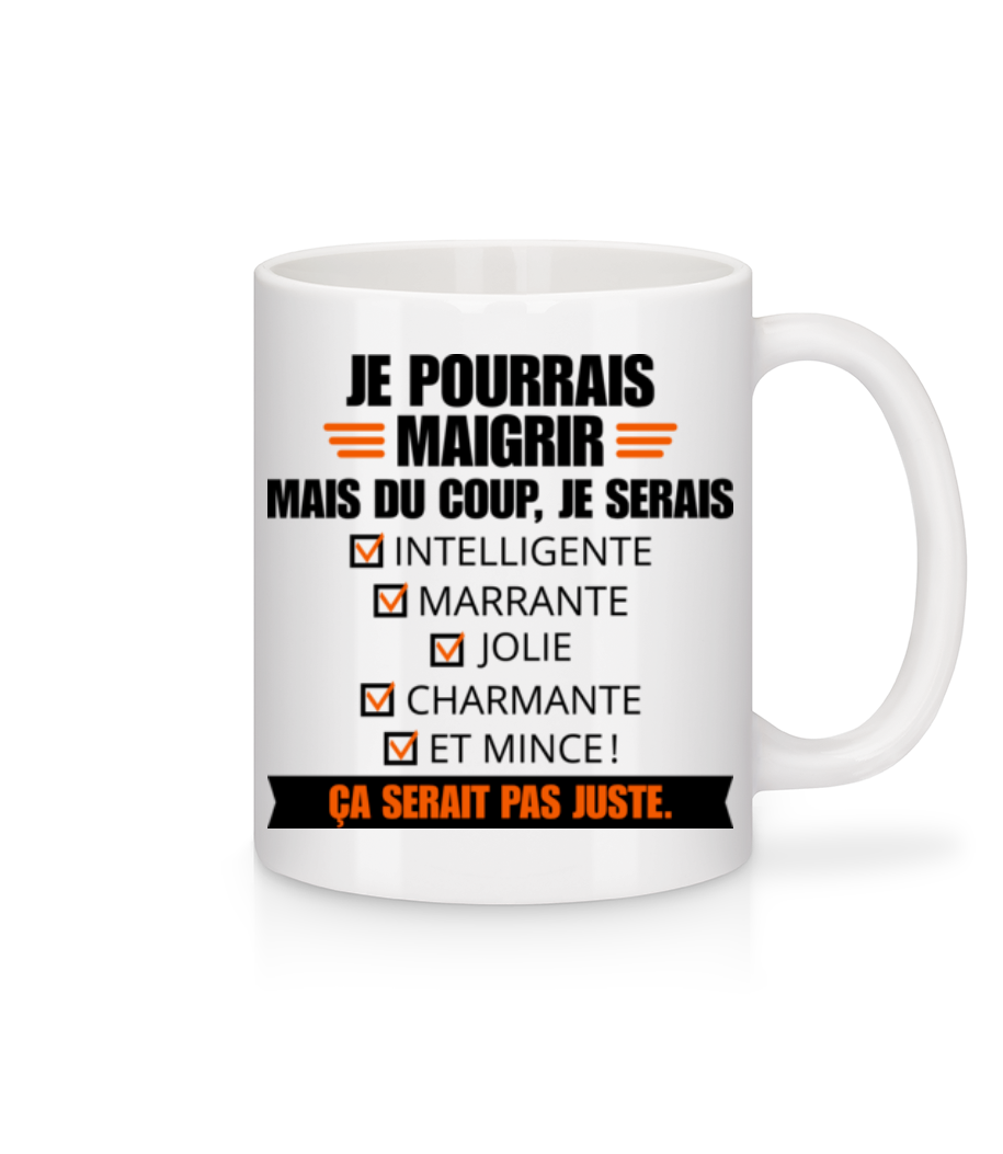 Je Pourrais Maigrir · Mug en céramique blanc