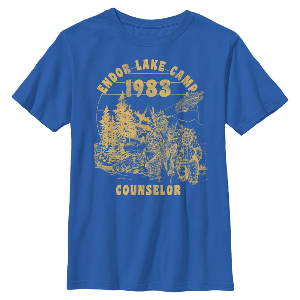 Star Wars - Ewoks Endor Camper - Enfant T-shirt - Bleu royal - Devant