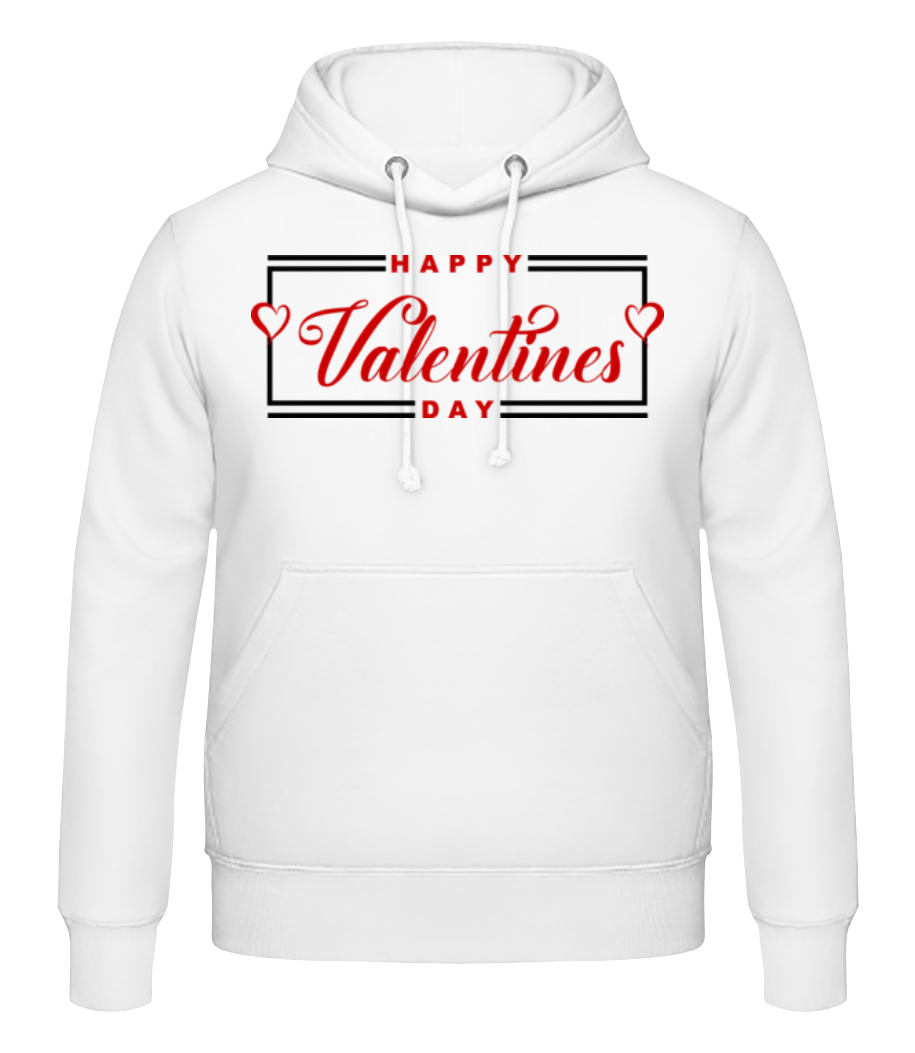 Happy Valentines Day - Sweat à capuche Homme - Blanc - Devant