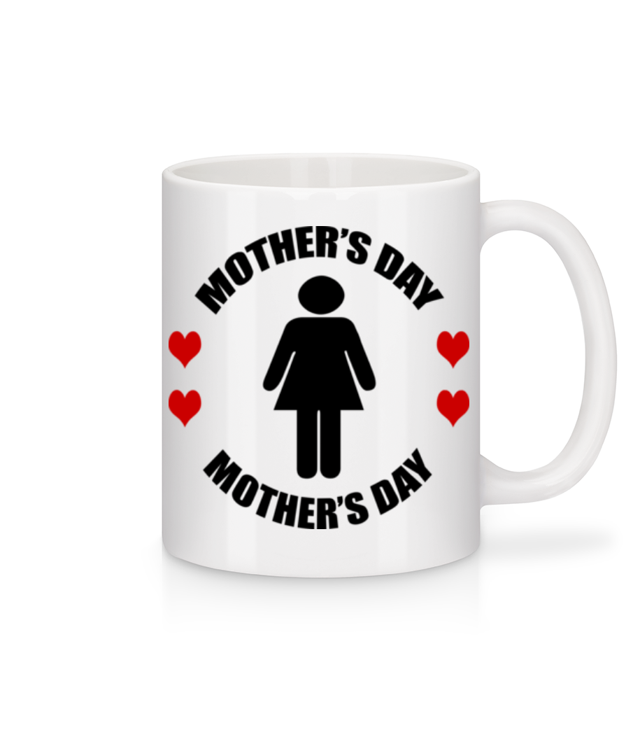 Aperçu: Mother's Day Logo - Mug en céramique blanc - Blanc - Devant