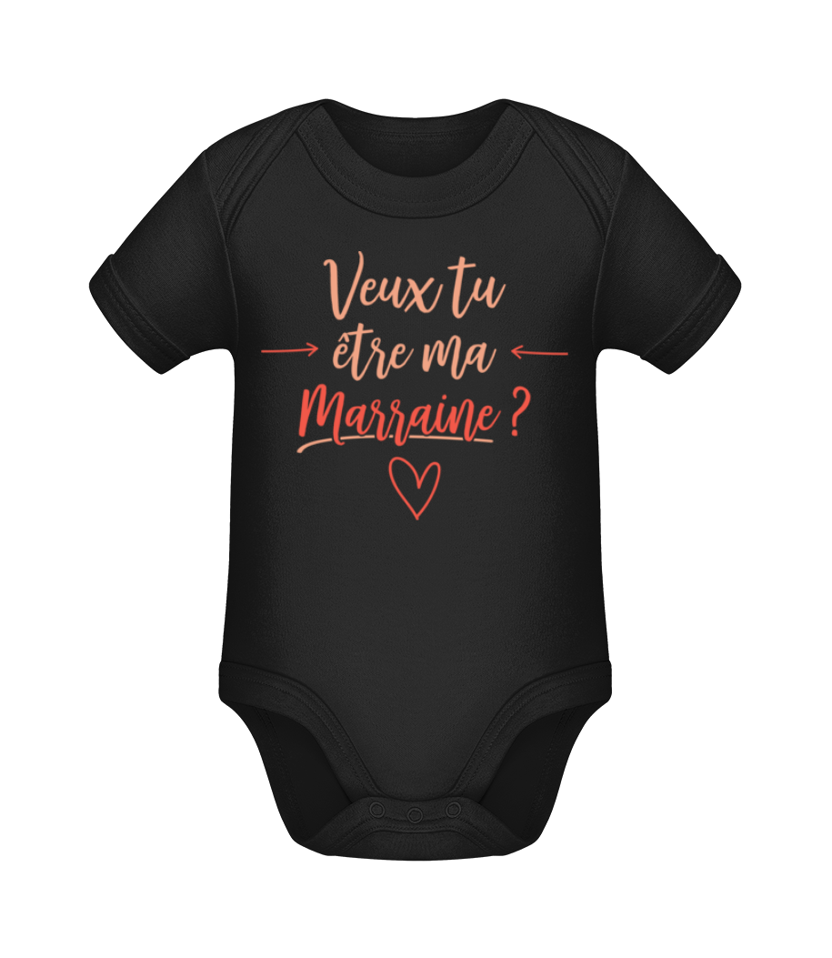 Veux Tu Être Ma Marraine · Body manches courtes bio