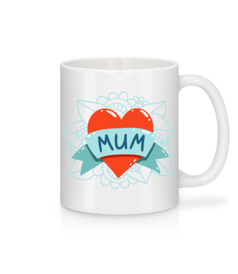 Mum Heart Icon · Mug en céramique blanc