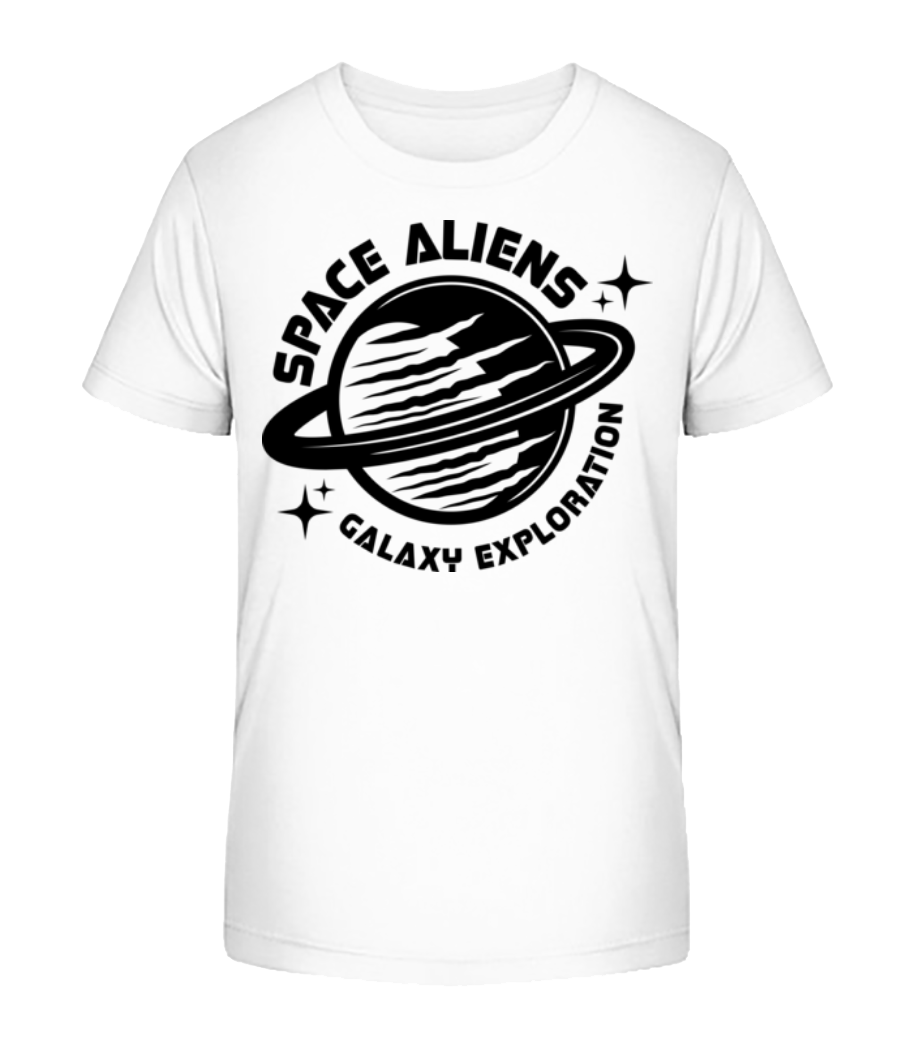 Space Aliens Galaxy Exploration - T-shirt bio Enfant Stanley Stella 2.0 - Blanc - Devant