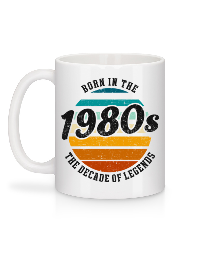 1980 The Decade Of Legends - Mug en céramique blanc - Blanc - Derrière