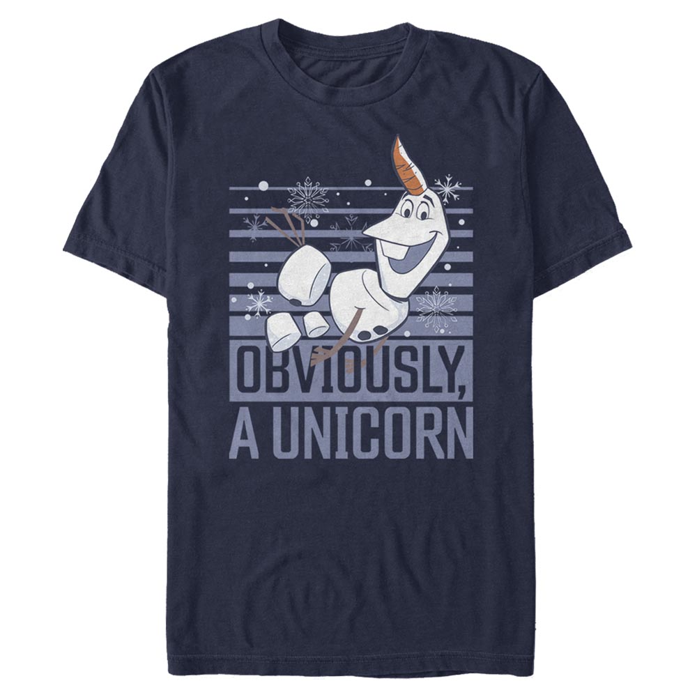Aperçu: Disney - La Reine des neiges - Olaf Obviously - Homme T-shirt - Bleu marine - Devant
