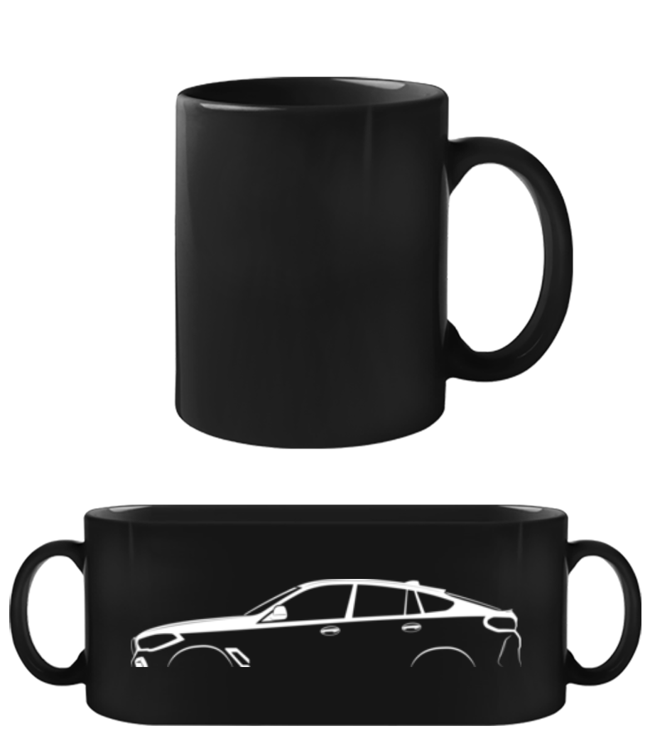 'BMW X6 M Competition' Silhouette · Tasse Noire