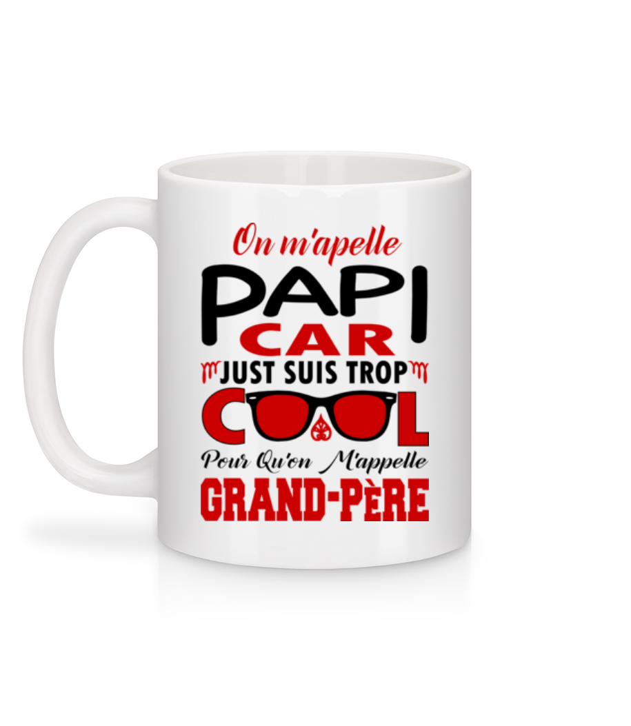 Aperçu: Papi Cool - Mug en céramique blanc - Blanc - Derrière