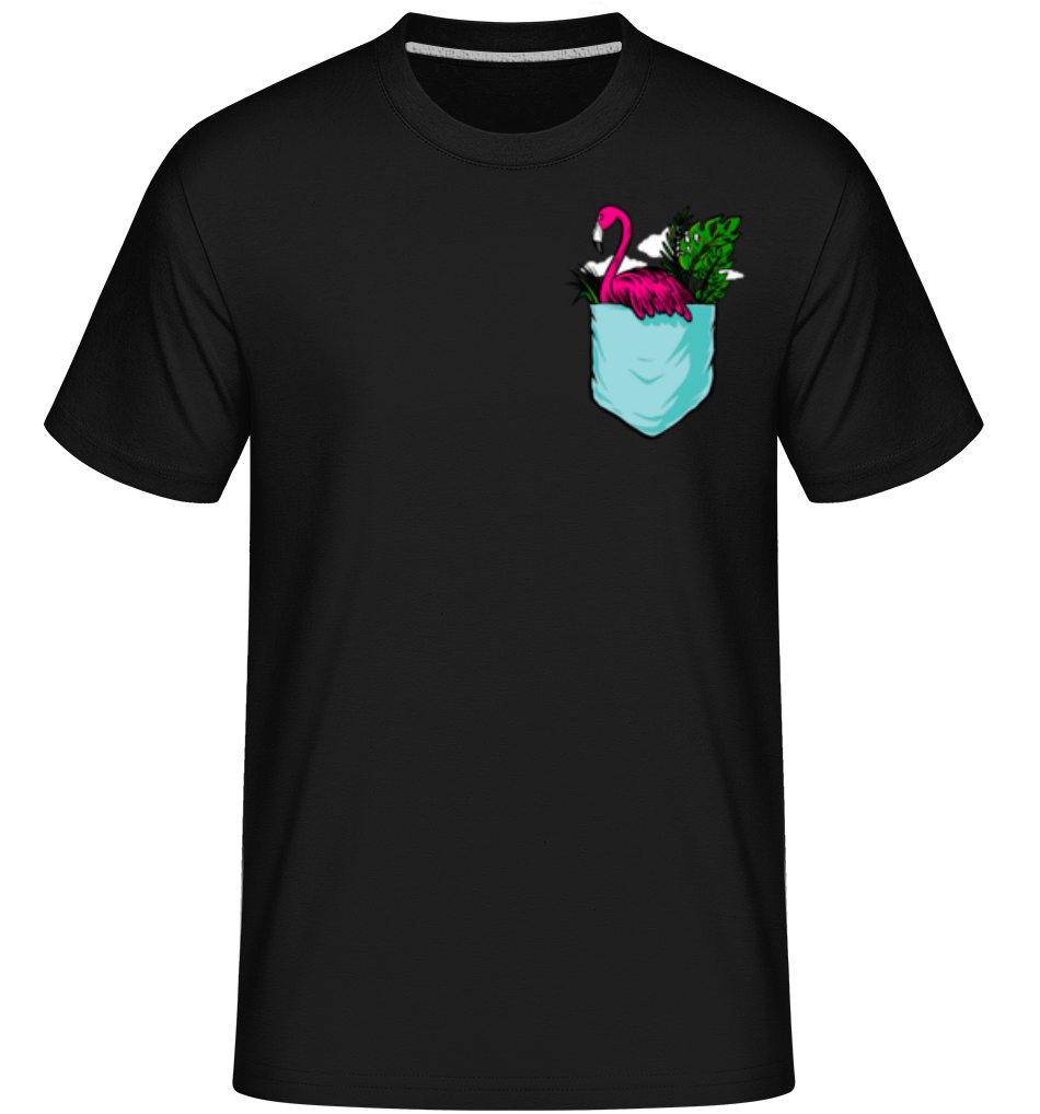Poche Poitrine Flamant Rose ·  T-Shirt Shirtinator homme