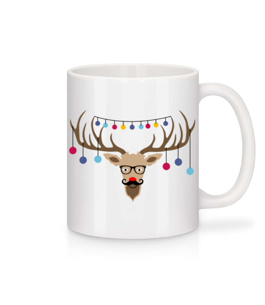 Renne De Noël · Mug en céramique blanc
